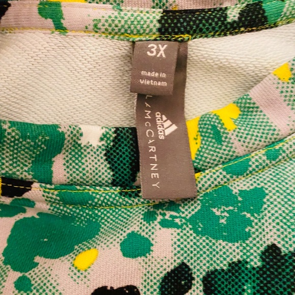 ADIDAS BY STELLA MCCARTNEY 100% Organic Cotton Sweatshirt Floral SIZE:  3X - Picture 7 of 10